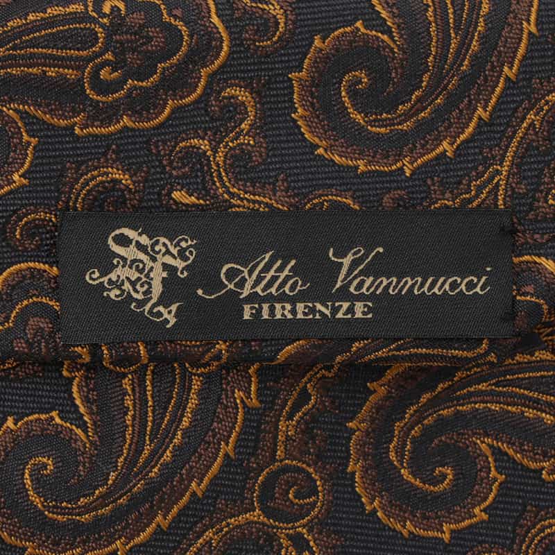 ATTO VANNUCCI FIRENZE ATTO VANNUCCI ＜アット ヴァンヌッチ＞ セッテピエゲ ペイズリー柄タイ NAVY