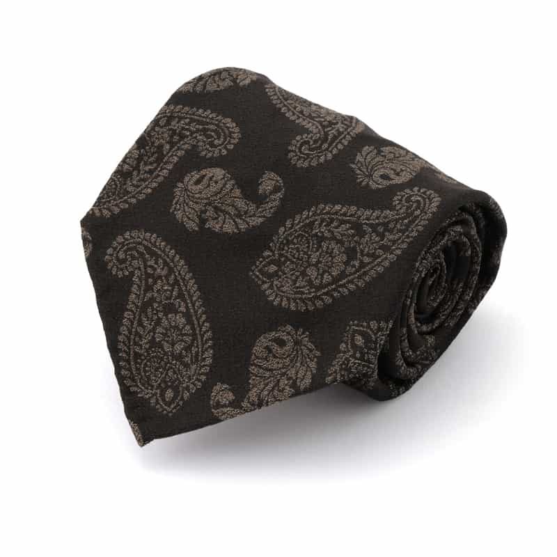 ATTO VANNUCCI FIRENZE ATTO VANNUCCI ＜アット ヴァンヌッチ＞ セッテピエゲ ペイズリー柄タイ BLACK