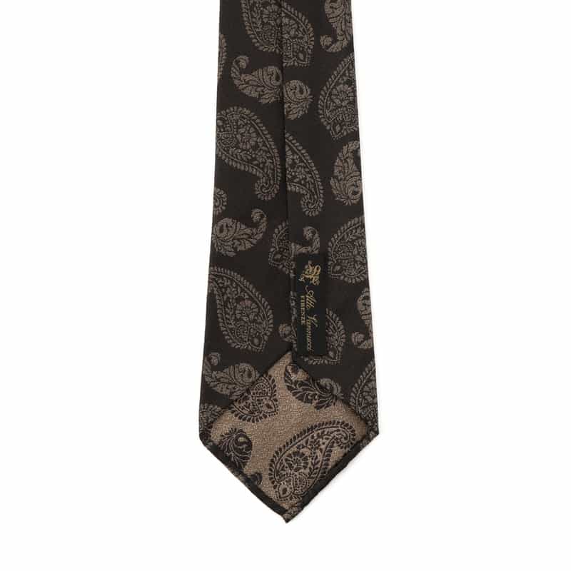 ATTO VANNUCCI FIRENZE ATTO VANNUCCI ＜アット ヴァンヌッチ＞ セッテピエゲ ペイズリー柄タイ BLACK