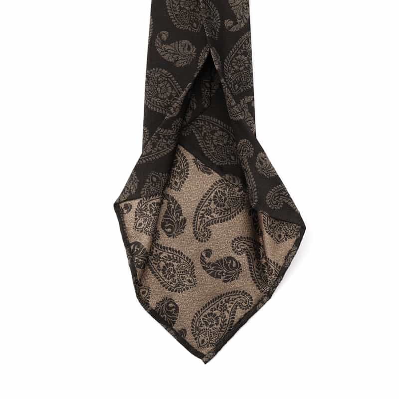 ATTO VANNUCCI FIRENZE ATTO VANNUCCI ＜アット ヴァンヌッチ＞ セッテピエゲ ペイズリー柄タイ BLACK