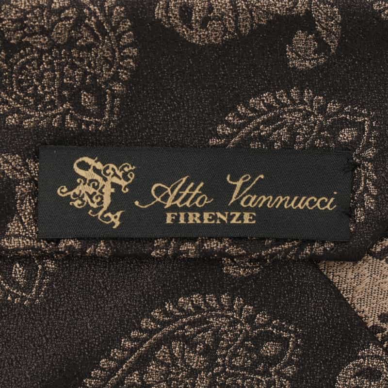 ATTO VANNUCCI FIRENZE ATTO VANNUCCI ＜アット ヴァンヌッチ＞ セッテピエゲ ペイズリー柄タイ BLACK