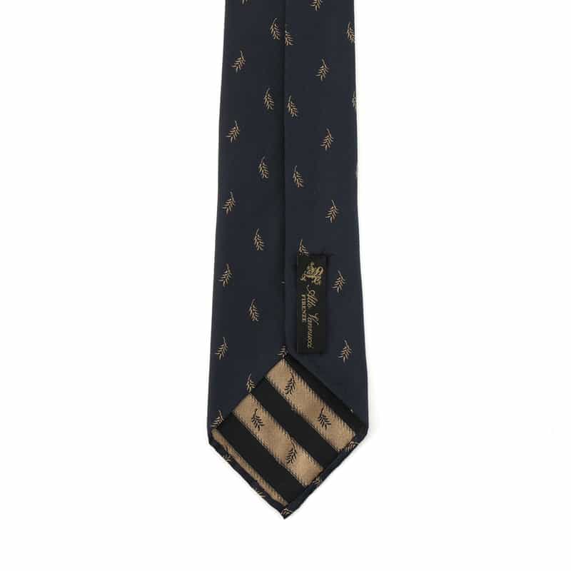 ATTO VANNUCCI FIRENZE ATTO VANNUCCI ＜アット ヴァンヌッチ＞ セッテピエゲ リーフ柄タイ NAVY