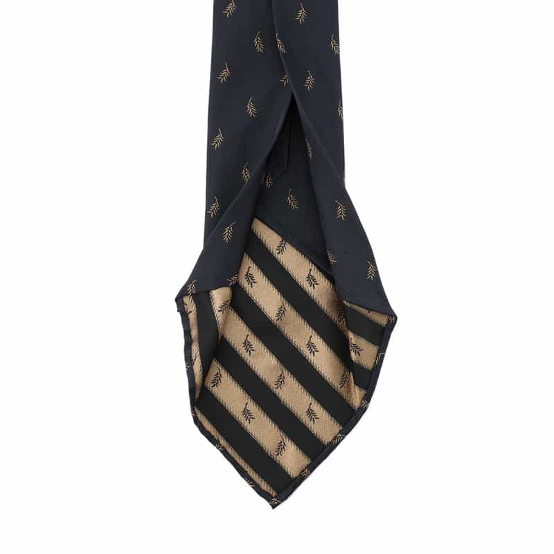 ATTO VANNUCCI FIRENZE ATTO VANNUCCI ＜アット ヴァンヌッチ＞ セッテピエゲ リーフ柄タイ NAVY