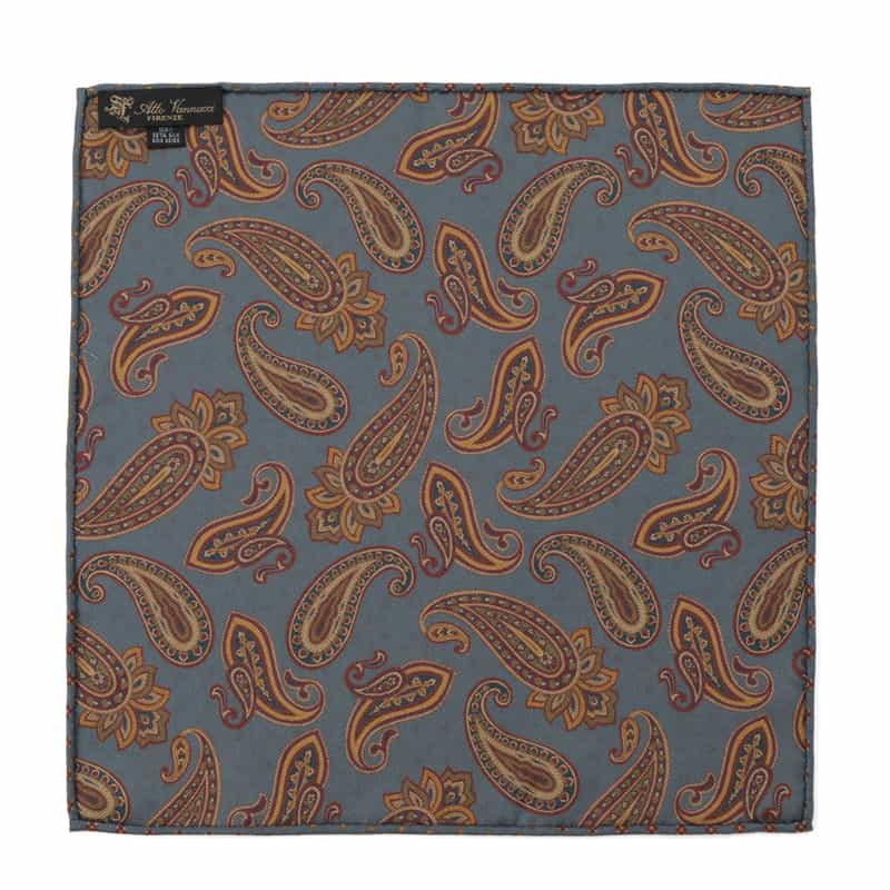 ATTO VANNUCCI FIRENZE ATTO VANNUCCI ＜アット ヴァンヌッチ＞ 小紋柄ポケットチーフ BLUE