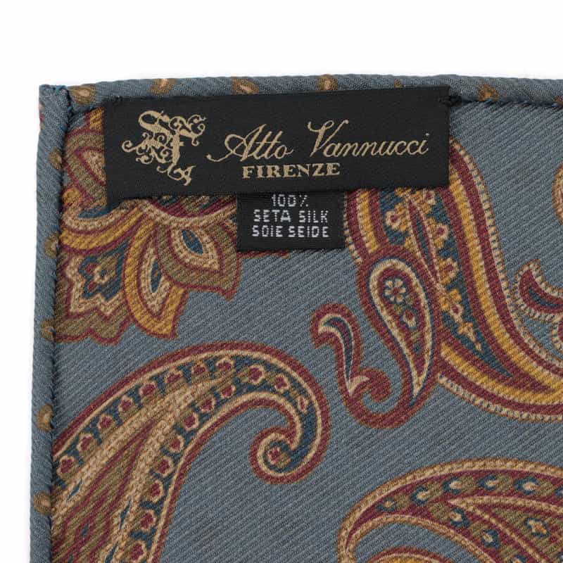 ATTO VANNUCCI FIRENZE ATTO VANNUCCI ＜アット ヴァンヌッチ＞ 小紋柄ポケットチーフ BLUE