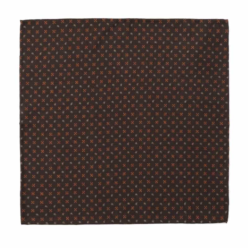 ATTO VANNUCCI FIRENZE ATTO VANNUCCI ＜アット ヴァンヌッチ＞ 小紋柄ポケットチーフ BROWN