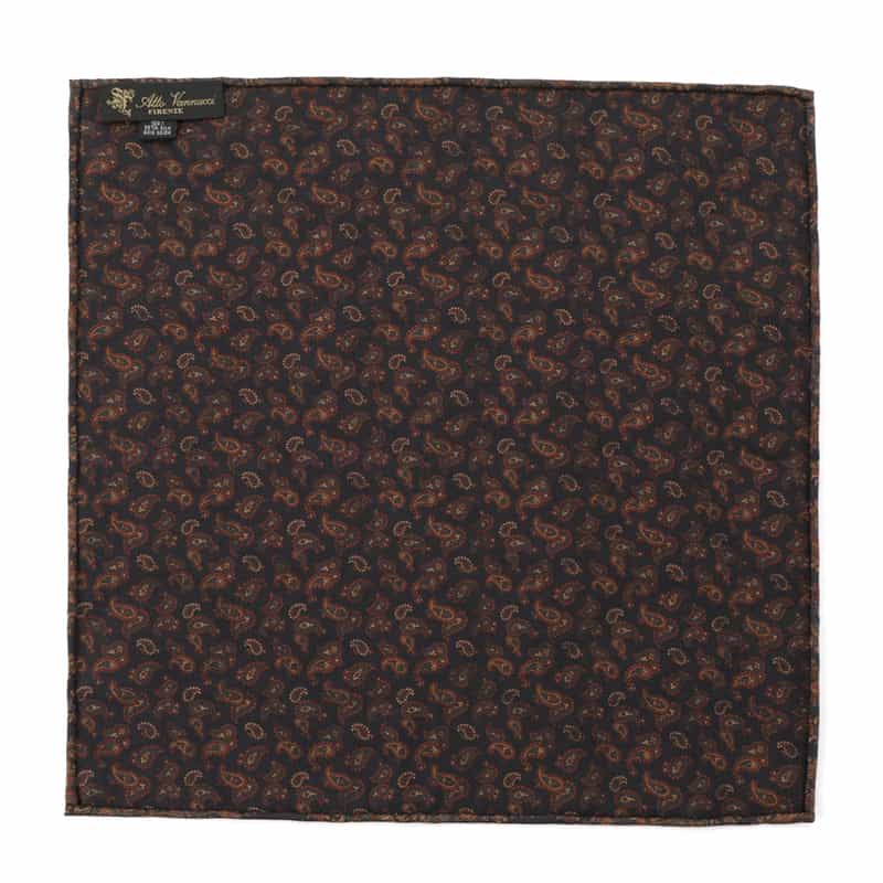 ATTO VANNUCCI FIRENZE ATTO VANNUCCI ＜アット ヴァンヌッチ＞ ペイズリー柄ポケットチーフ NAVY