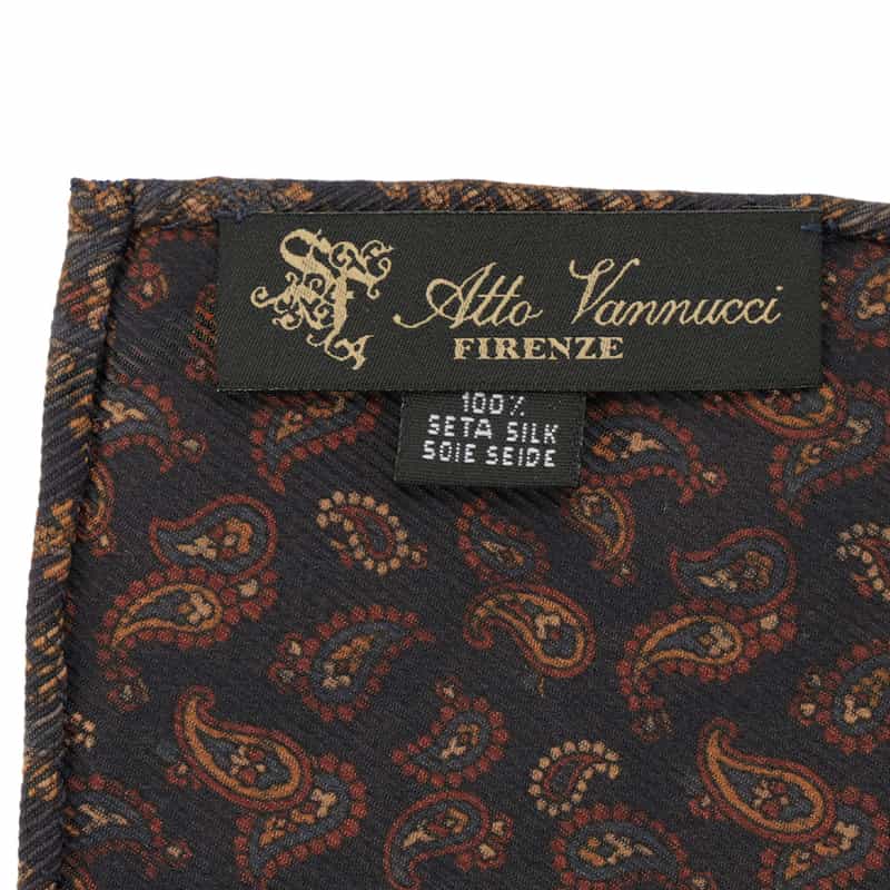 ATTO VANNUCCI FIRENZE ATTO VANNUCCI ＜アット ヴァンヌッチ＞ ペイズリー柄ポケットチーフ NAVY