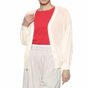 ウォッシャブル ドルマンスリーブニットカーディガン