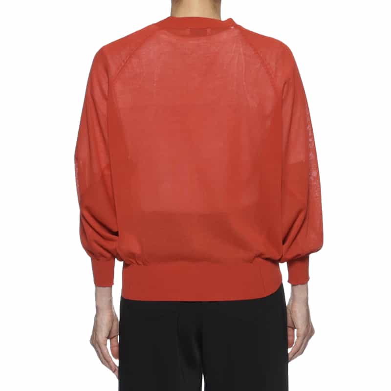 BARNEYS NEW YORK ウォッシャブル ドルマンスリーブニットカーディガン ORANGE