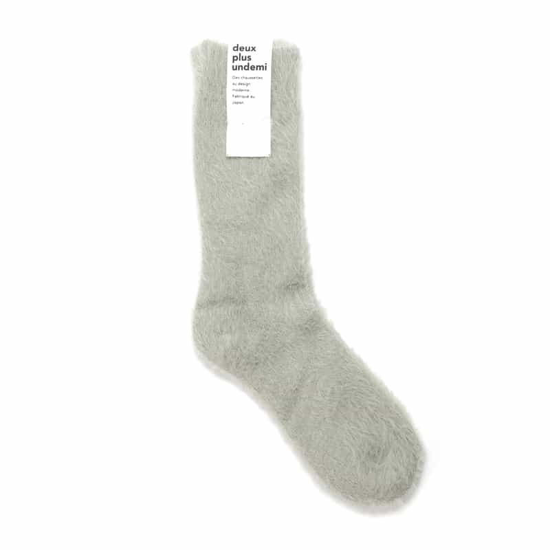 DEUX PLUS UNDEMI DEUXPLUSUNDEMI＜ドゥプリュスアンドゥミ＞ ファーソックス LIGHT GRAY