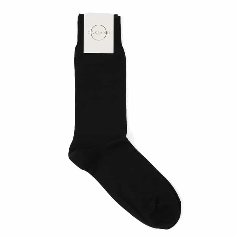 CASIANO CASIANO＜カジアーノ＞ リブソックス BLACK