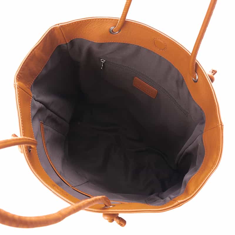 BARNEYS NEW YORK ソフトレザートートバッグ BROWN