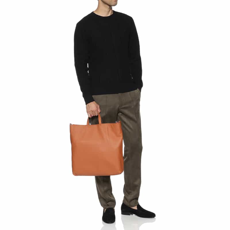 BARNEYS NEW YORK ソフトレザーショルダーバッグ BROWN