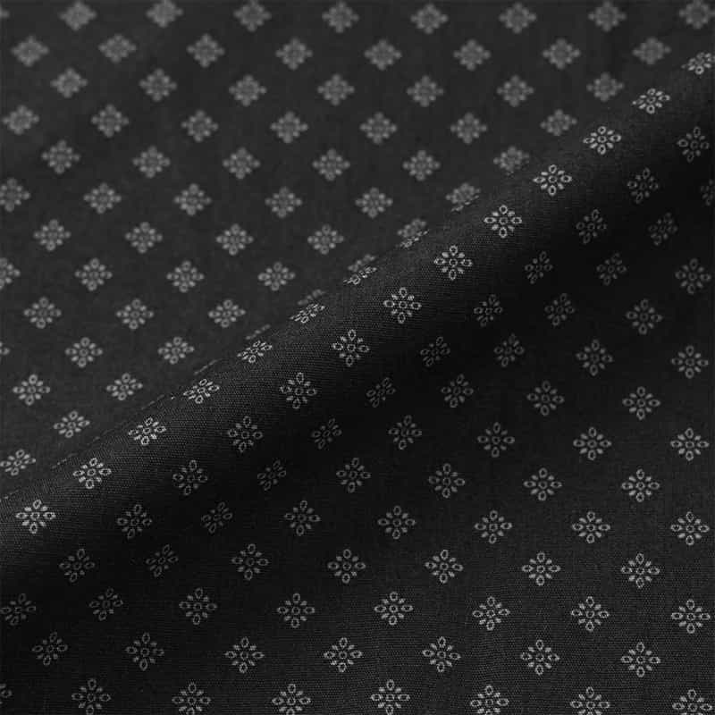 BARNEYS NEW YORK 小紋柄ウエスタンシャツ BLACK