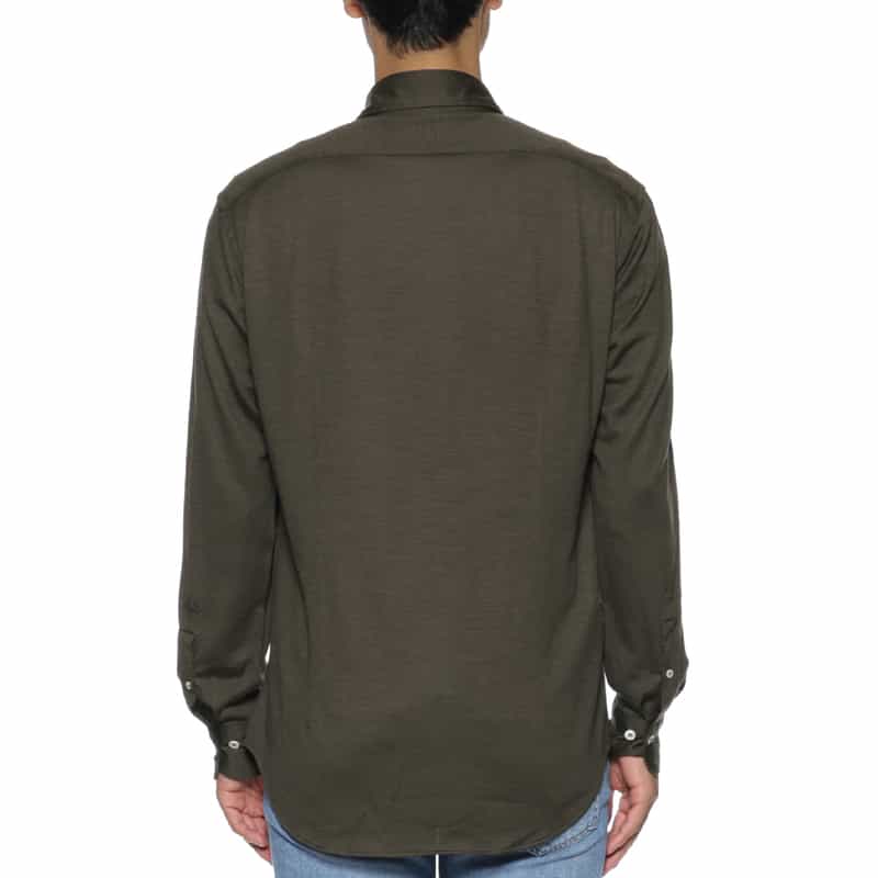 BARNEYS NEW YORK ウールカジュアルシャツ KHAKI