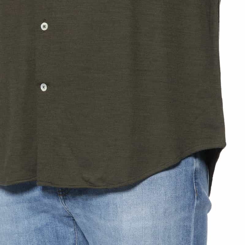 BARNEYS NEW YORK ウールカジュアルシャツ KHAKI