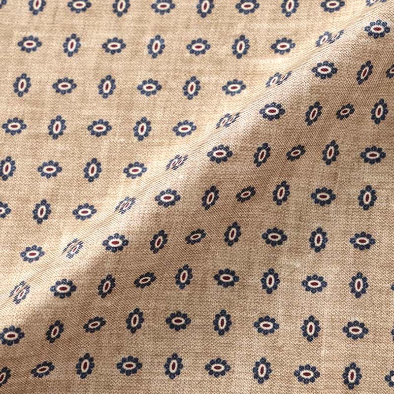 BARNEYS NEW YORK 小紋柄シルクスカーフ BEIGE