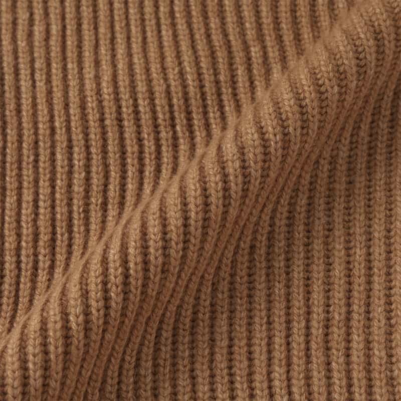 HYKE HYKE＜ハイク＞ リブニットシュラッグ CAMEL