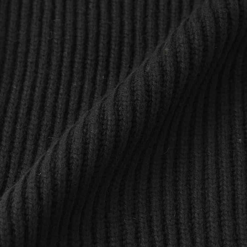 HYKE HYKE＜ハイク＞ リブニットシュラッグ BLACK