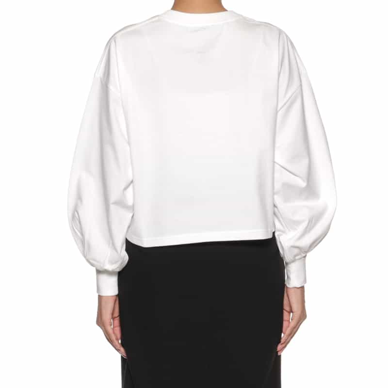 HYKE HYKE＜ハイク＞ クロップド丈クルーネックTシャツ WHITE