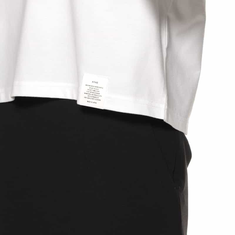 HYKE HYKE＜ハイク＞ クロップド丈クルーネックTシャツ WHITE