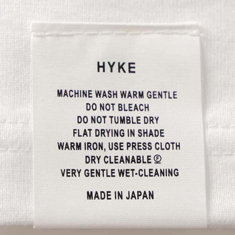 HYKE HYKE＜ハイク＞ クロップド丈クルーネックTシャツ WHITE