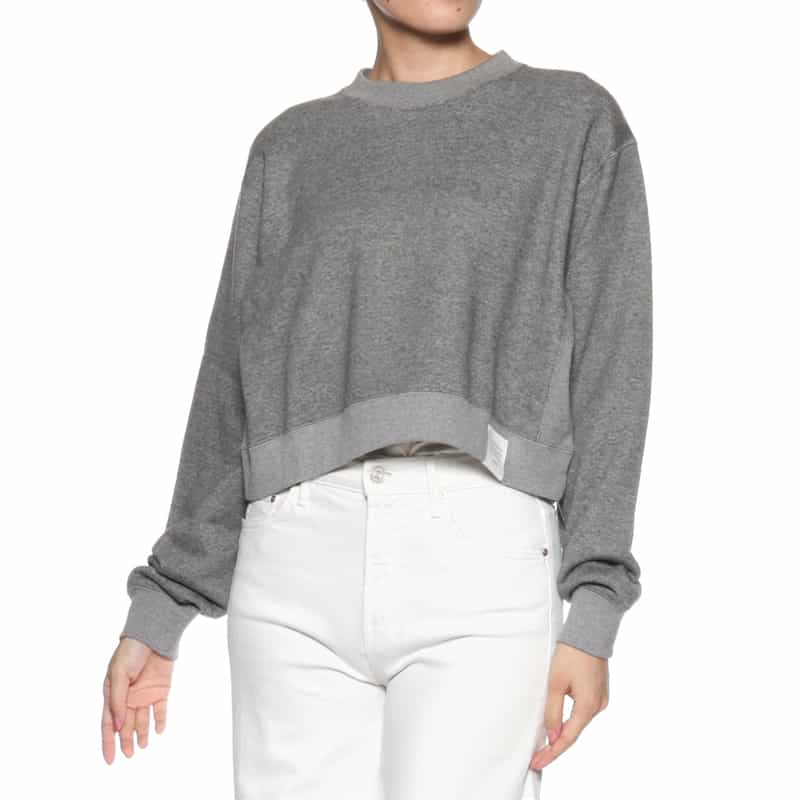 HYKE HYKE＜ハイク＞ クロップド丈スウェットプルオーバー GRAY