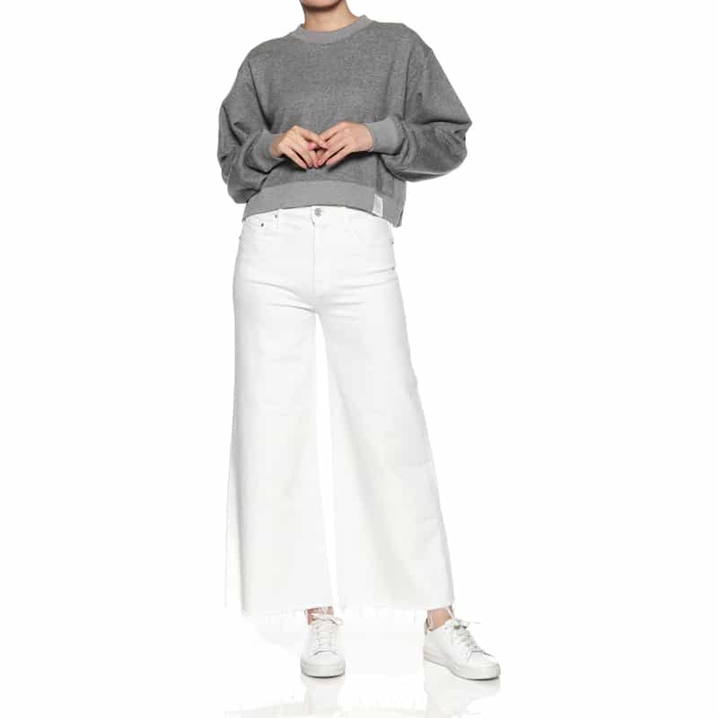 HYKE HYKE＜ハイク＞ クロップド丈スウェットプルオーバー GRAY