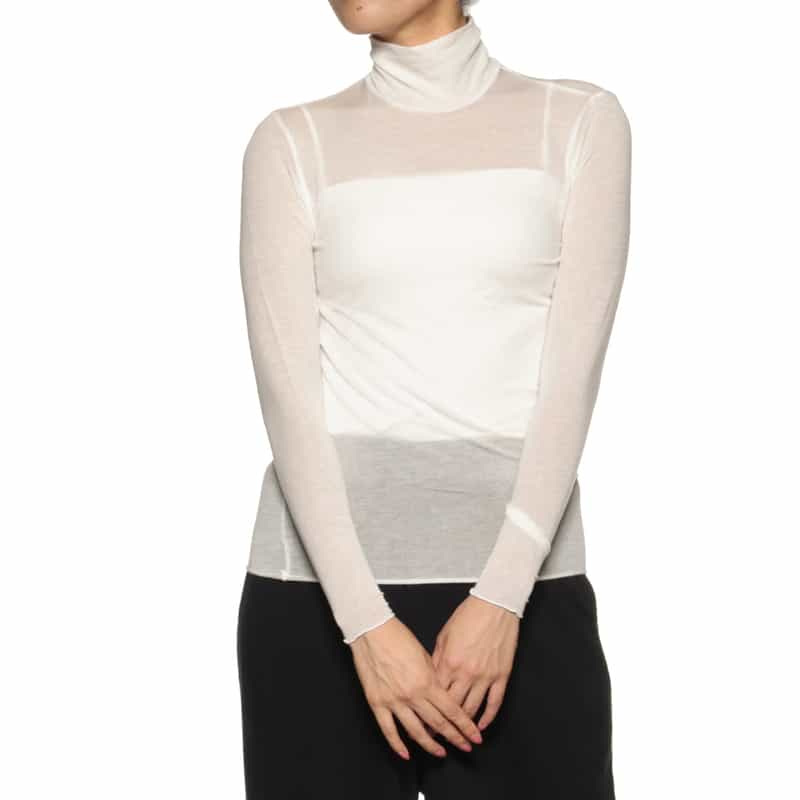 HYKE HYKE＜ハイク＞ タートルネックカットソー WHITE