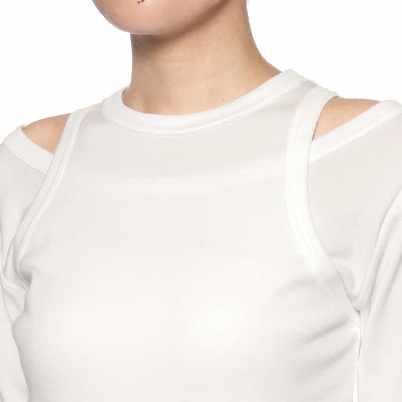 HYKE HYKE＜ハイク＞ レイヤードロングスリーブカットソー WHITE