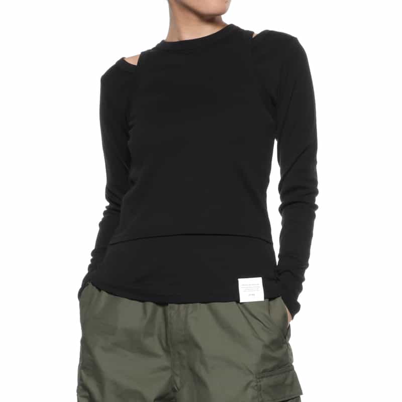 HYKE HYKE＜ハイク＞ レイヤードロングスリーブカットソー BLACK