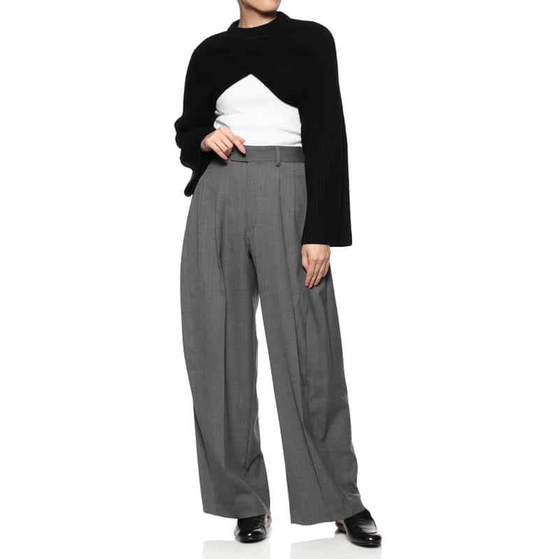 HYKE HYKE＜ハイク＞ バレルレッグパンツ GRAY