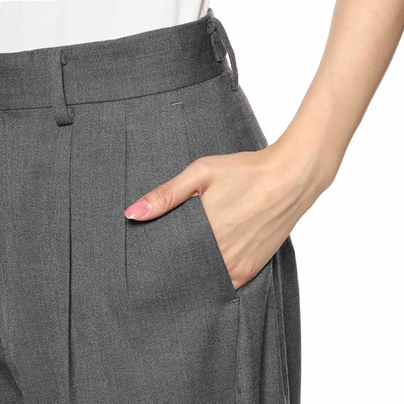 HYKE HYKE＜ハイク＞ バレルレッグパンツ GRAY