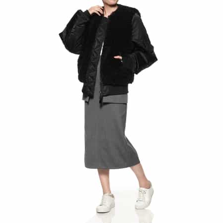 HYKE/ハイク/24SS/ドースキンミディスカート/タイトスカート HYKE - 1 HYKE DOESKIN MIDI SKIRT 黒 ドスキン スカートの通販