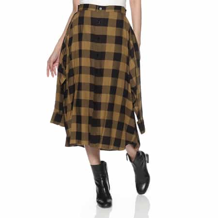 HYKE ＜ハイク＞ チェック柄シャツデザインスカート