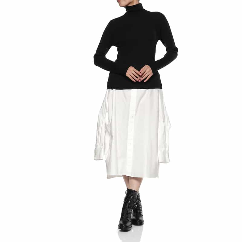 HYKE HYKE ＜ハイク＞オックスフォードシャツデザインスカート WHITE