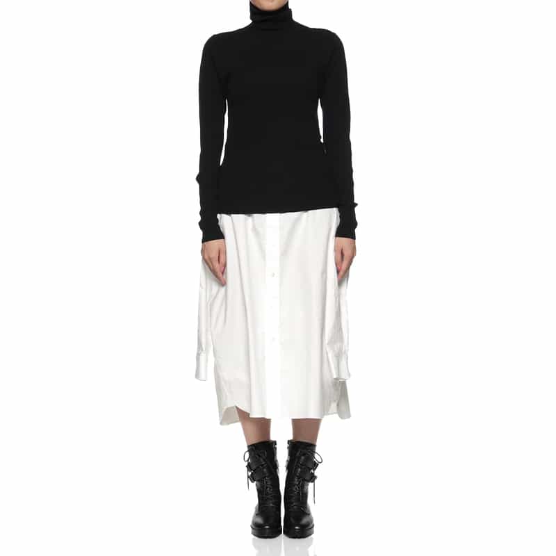 HYKE HYKE ＜ハイク＞オックスフォードシャツデザインスカート WHITE