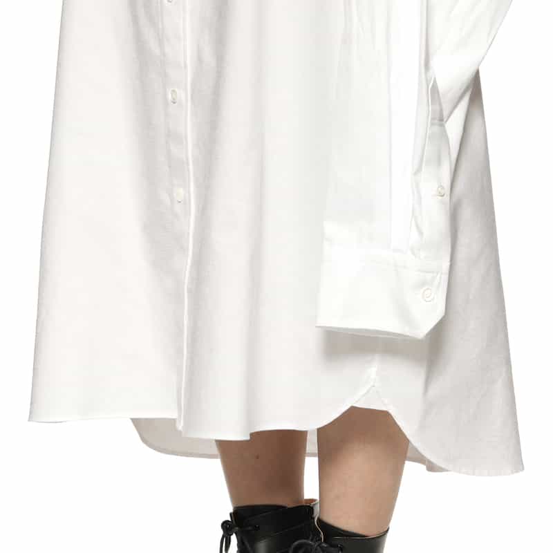 HYKE HYKE ＜ハイク＞オックスフォードシャツデザインスカート WHITE