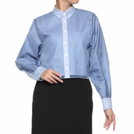 HYKE <ハイク> レイヤード シアー オクスフォードシャツ