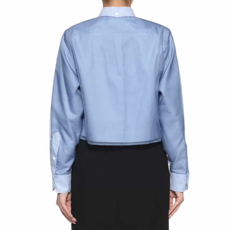 HYKE HYKE <ハイク> レイヤード シアー オクスフォードシャツ BLUE