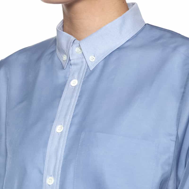 HYKE HYKE <ハイク> レイヤード シアー オクスフォードシャツ BLUE