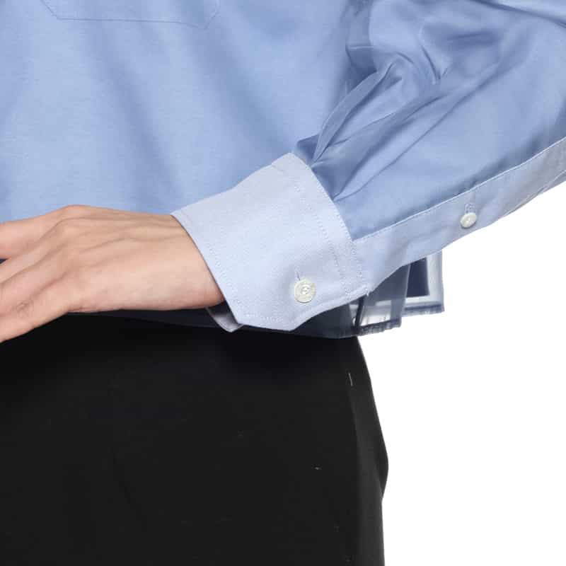 HYKE HYKE <ハイク> レイヤード シアー オクスフォードシャツ BLUE