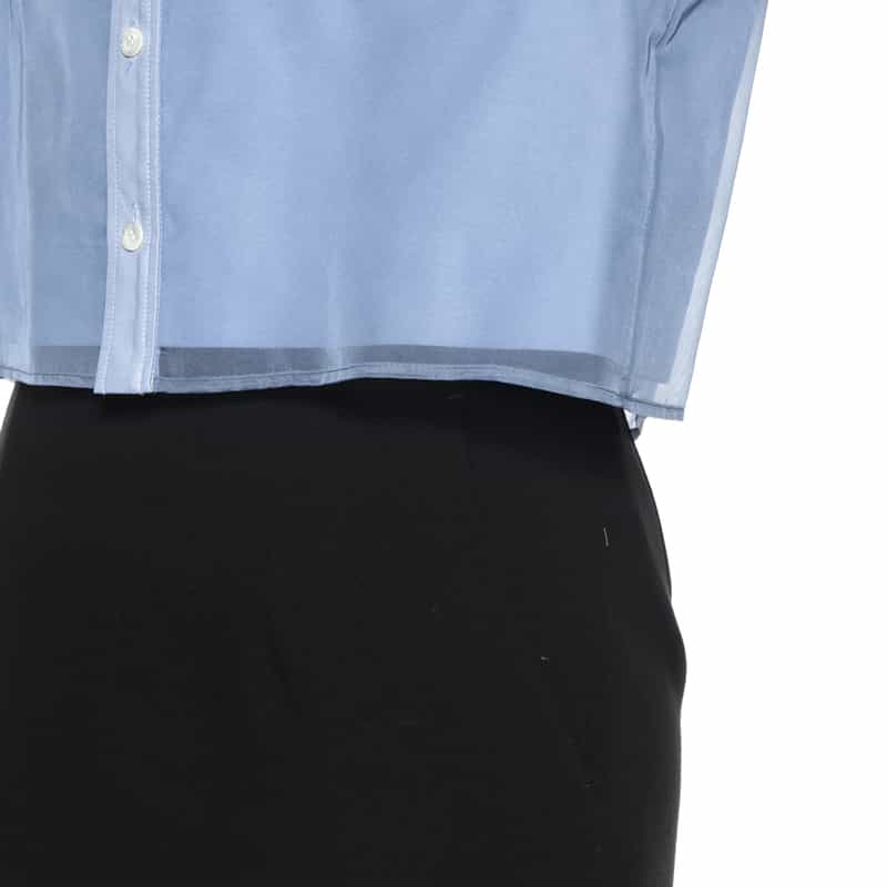 HYKE HYKE <ハイク> レイヤード シアー オクスフォードシャツ BLUE