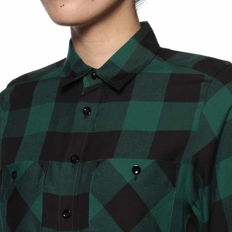 HYKE HYKE ＜ハイク＞ チェック柄クロップドシャツ GREEN
