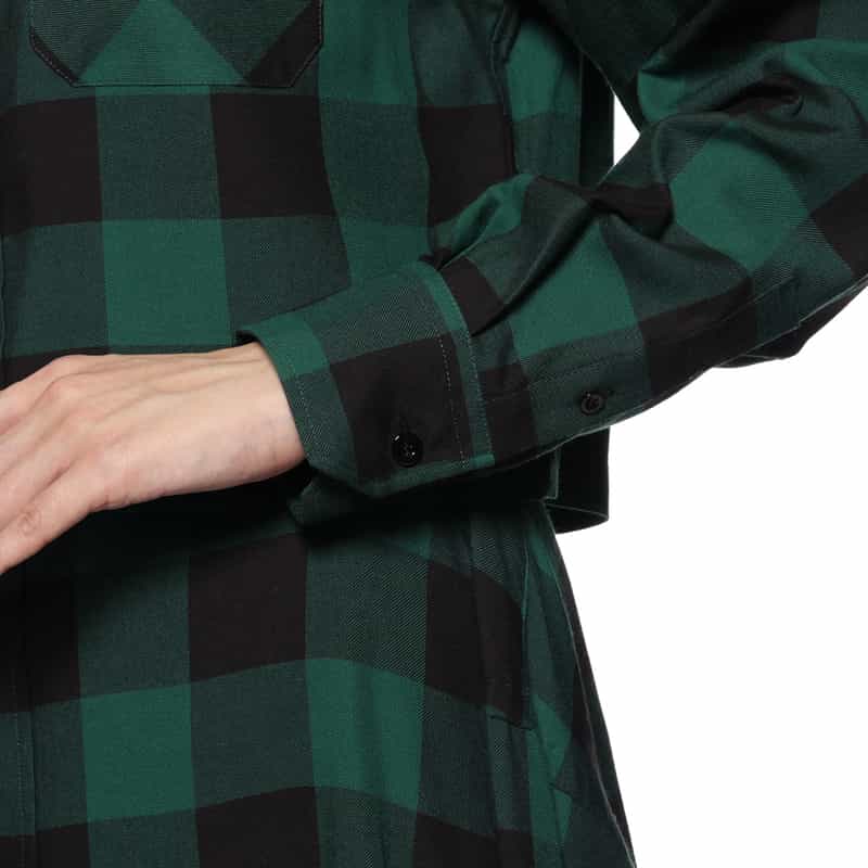 HYKE HYKE ＜ハイク＞ チェック柄クロップドシャツ GREEN
