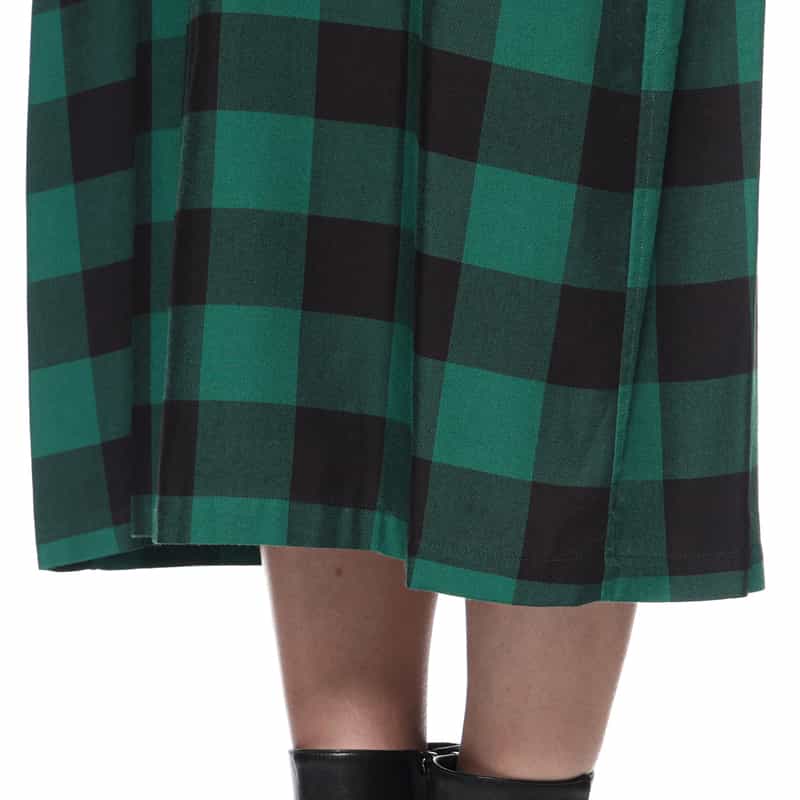 HYKE HYKE ＜ハイク＞ チェック柄ベルテッドシャツドレス GREEN