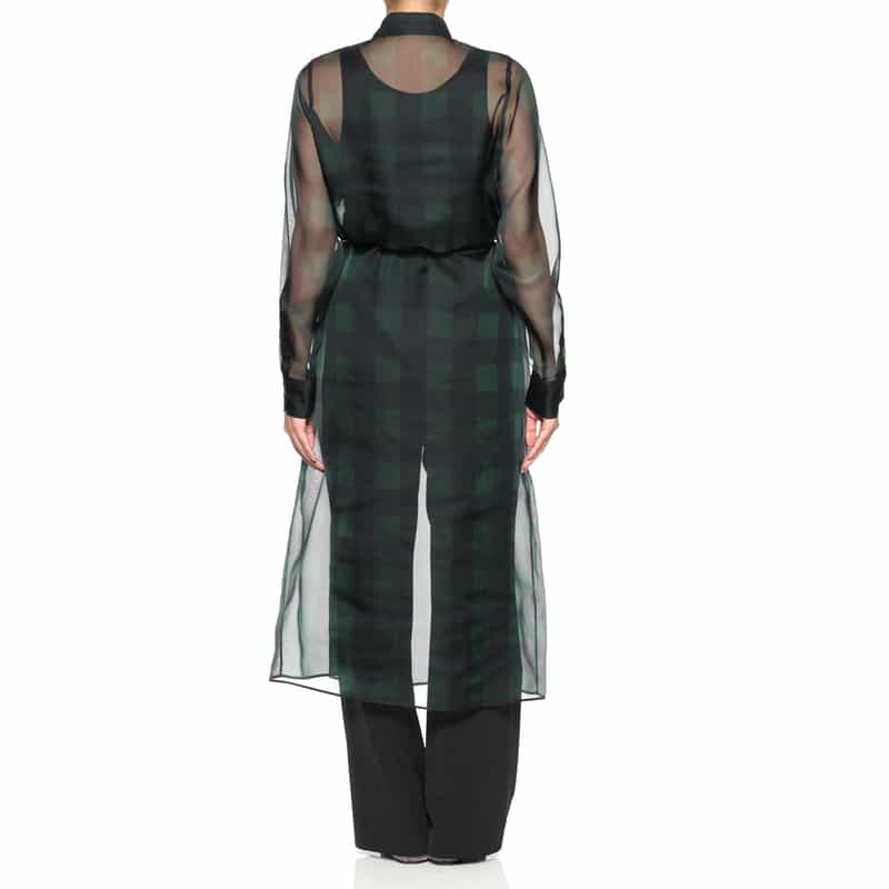 HYKE HYKE＜ハイク＞ シアー素材ドレス GREEN