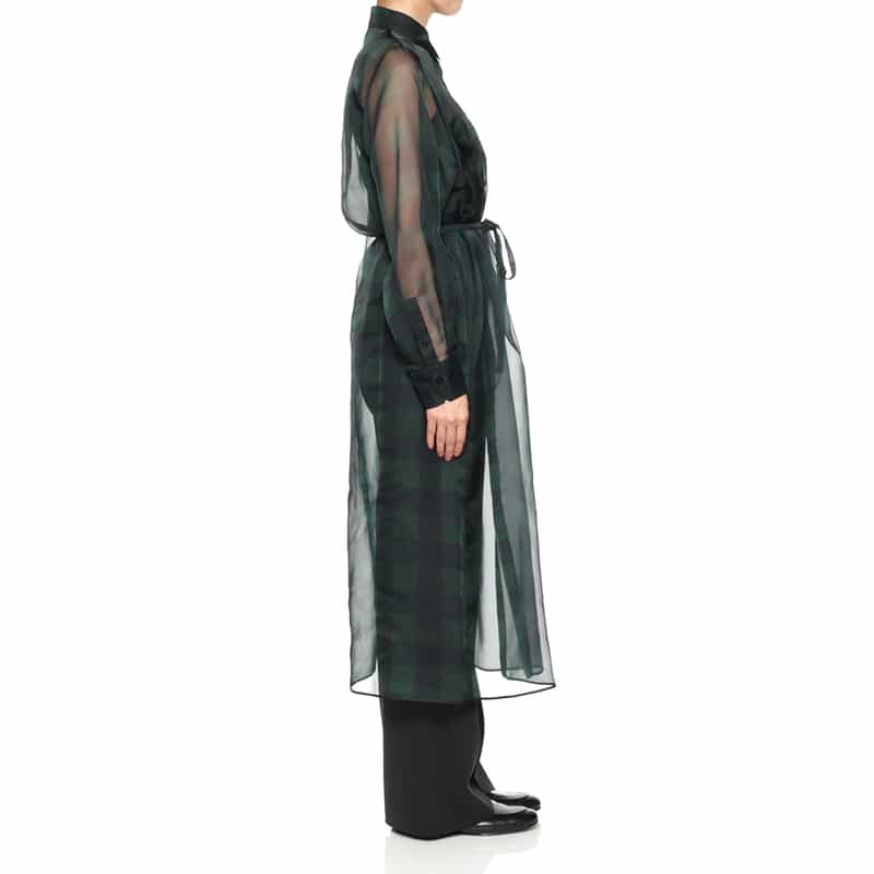 HYKE HYKE＜ハイク＞ シアー素材ドレス GREEN