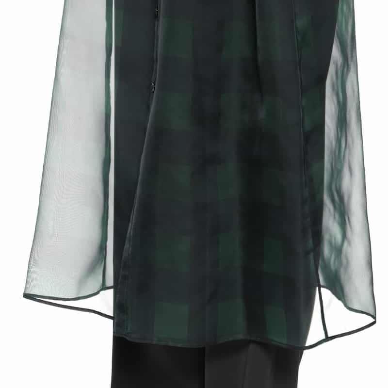 HYKE HYKE＜ハイク＞ シアー素材ドレス GREEN